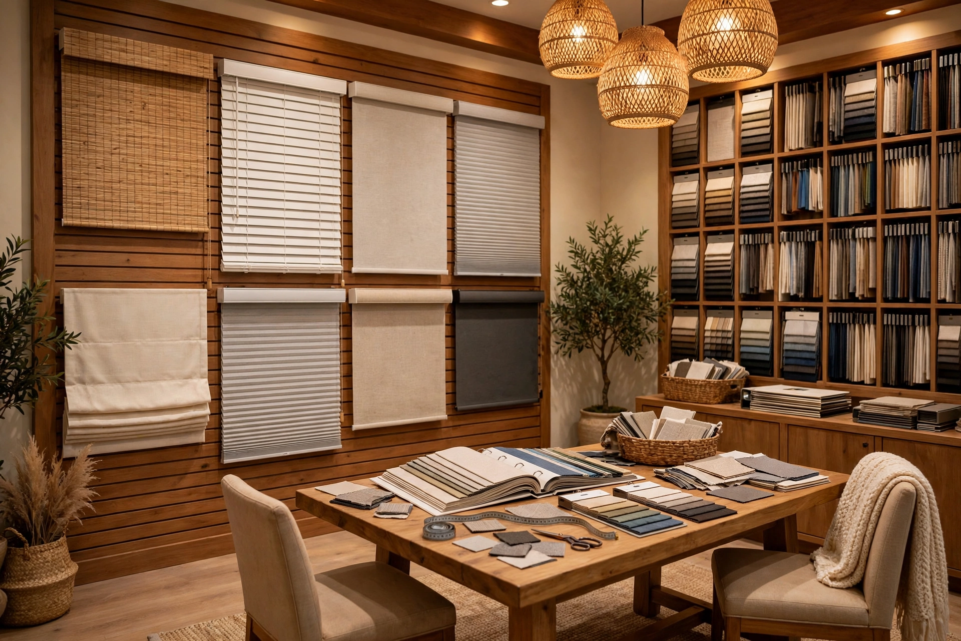The Blind Corners and Curves Denver showroom with working blind and shade displays